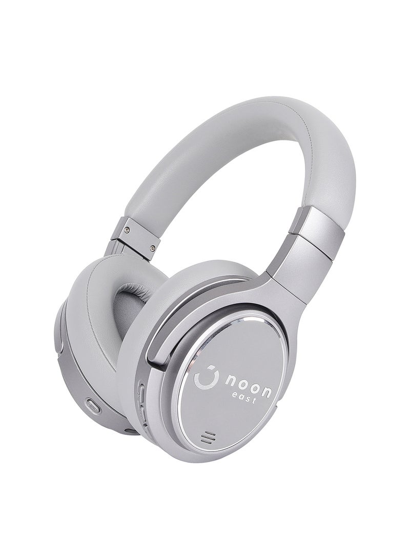 Noon East - Hush Over Ear Wireless Bluetooth Headphone - With BT 5.0, Active Noise Cancelling (ANC) Earbuds And Mic Grey - Image 1