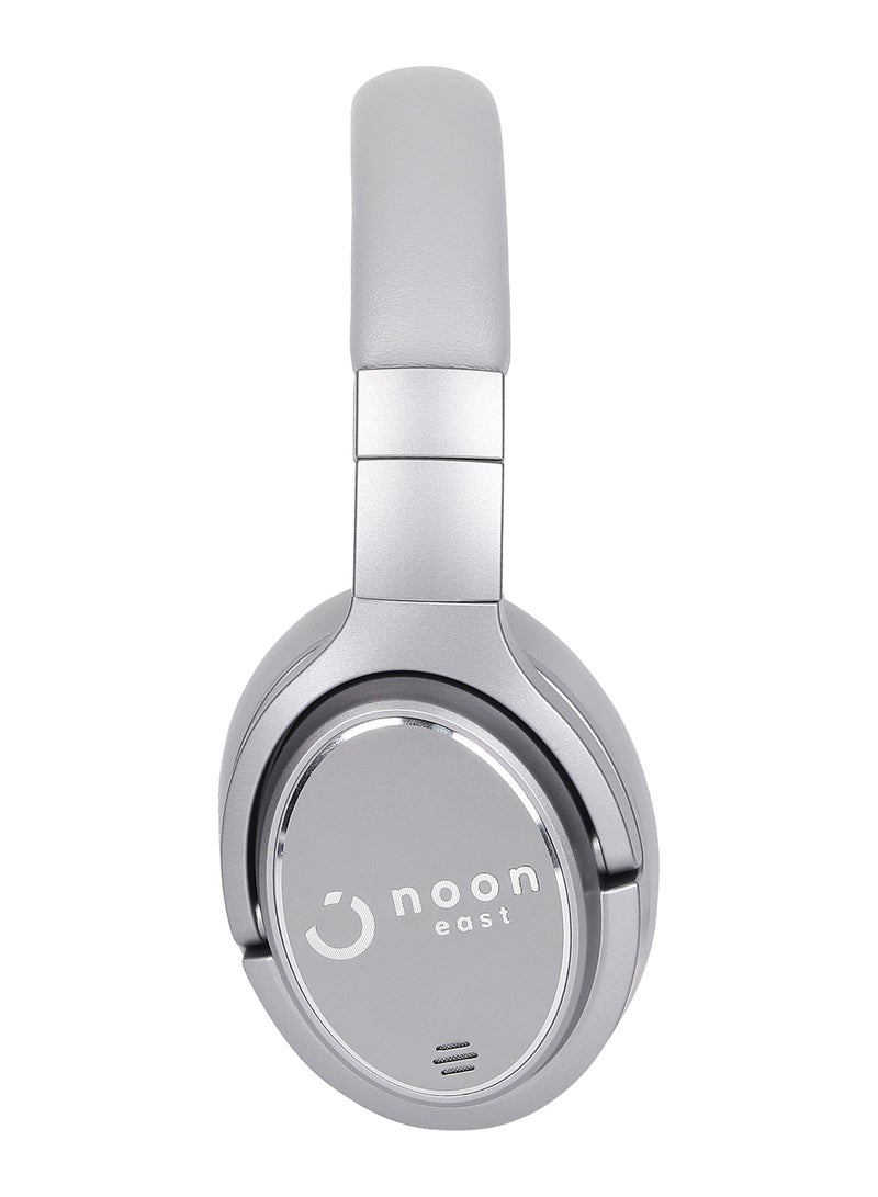 Noon East - Hush Over Ear Wireless Bluetooth Headphone - With BT 5.0, Active Noise Cancelling (ANC) Earbuds And Mic Grey - Image 1