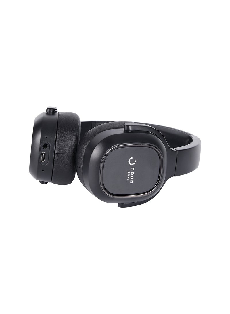 Noon East - Prodigy On Ear Wireless Bluetooth Headphone - With BT 5.0, Active Noise Cancelling (ANC) Earbuds And Mic Black - Image 1