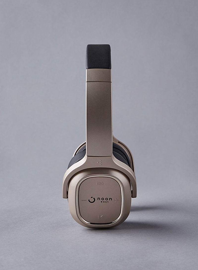 Noon East - Prodigy On Ear Wireless Bluetooth Headphone - With BT 5.0, Active Noise Cancelling (ANC) Earbuds And Mic Gold - Image 1