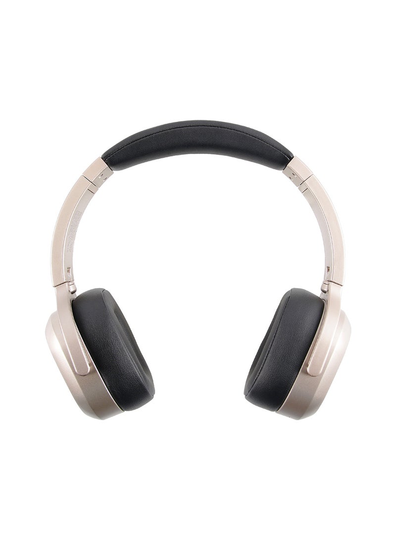 Noon East - Prodigy On Ear Wireless Bluetooth Headphone - With BT 5.0, Active Noise Cancelling (ANC) Earbuds And Mic Gold - Image 1