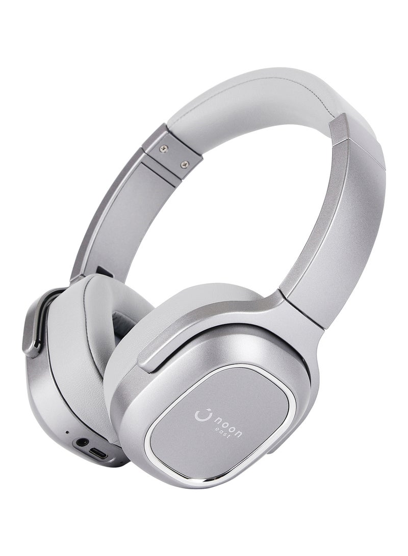 Noon East - Prodigy On Ear Wireless Bluetooth Headphone - With BT 5.0, Active Noise Cancelling (ANC) Earbuds And Mic Grey - Image 1