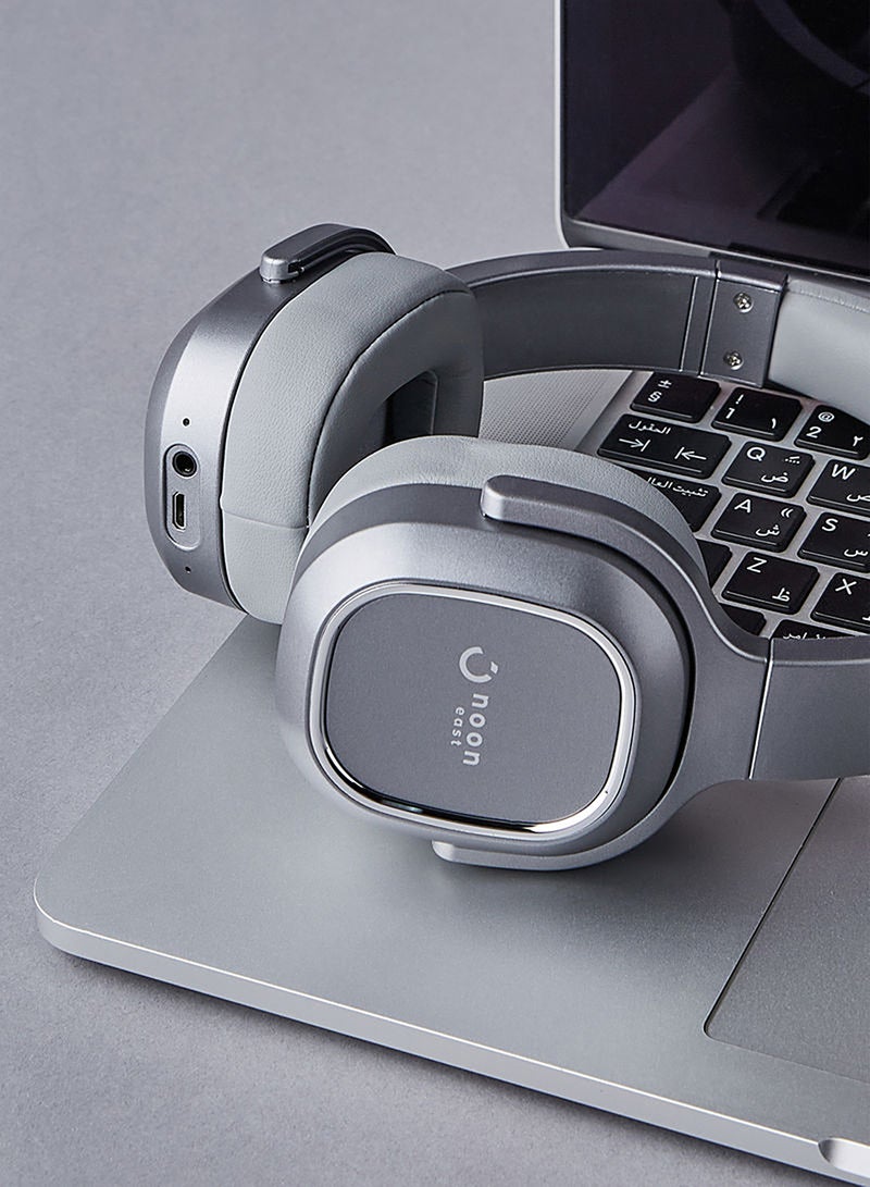 Noon East - Prodigy On Ear Wireless Bluetooth Headphone - With BT 5.0, Active Noise Cancelling (ANC) Earbuds And Mic Grey - Image 1