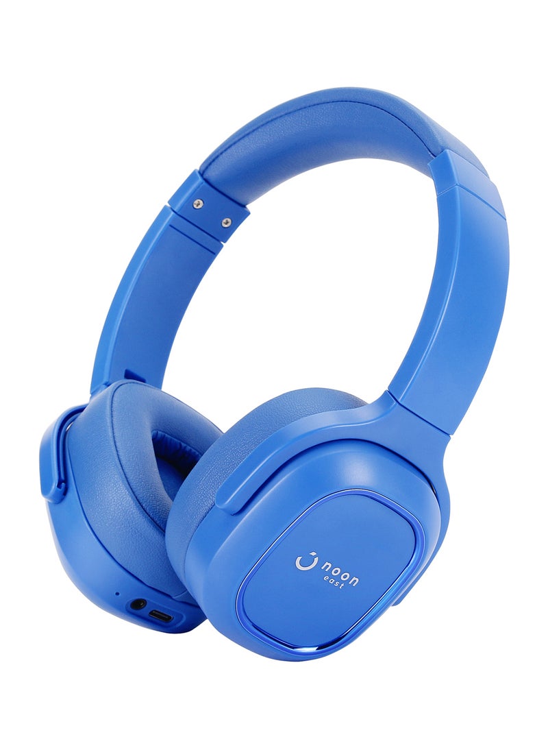 Noon East - Prodigy On Ear Wireless Bluetooth Headphone - With BT 5.0, Active Noise Cancelling (ANC) Earbuds And Mic Blue - Image 1