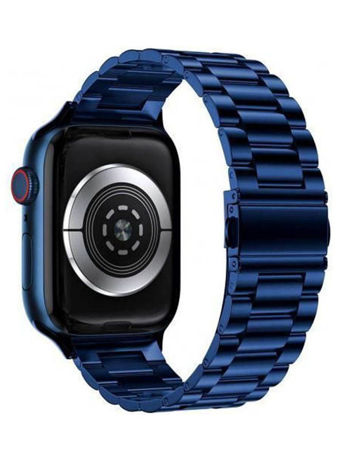 Generic - Stainless Steel Bracelet Watch Band Strap For Apple Smart Watch 41mm Series 7 Blue - Image 1