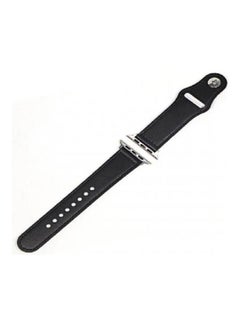 Band High Quality Leather Watch Strap Apple Series 6 Black