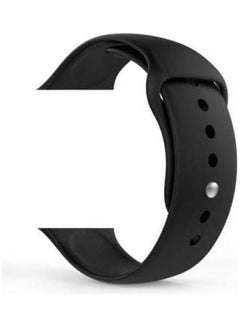 Generic Sports Soft Style Silicone Watch Band For Apple Watch Series 4  44mm Black 