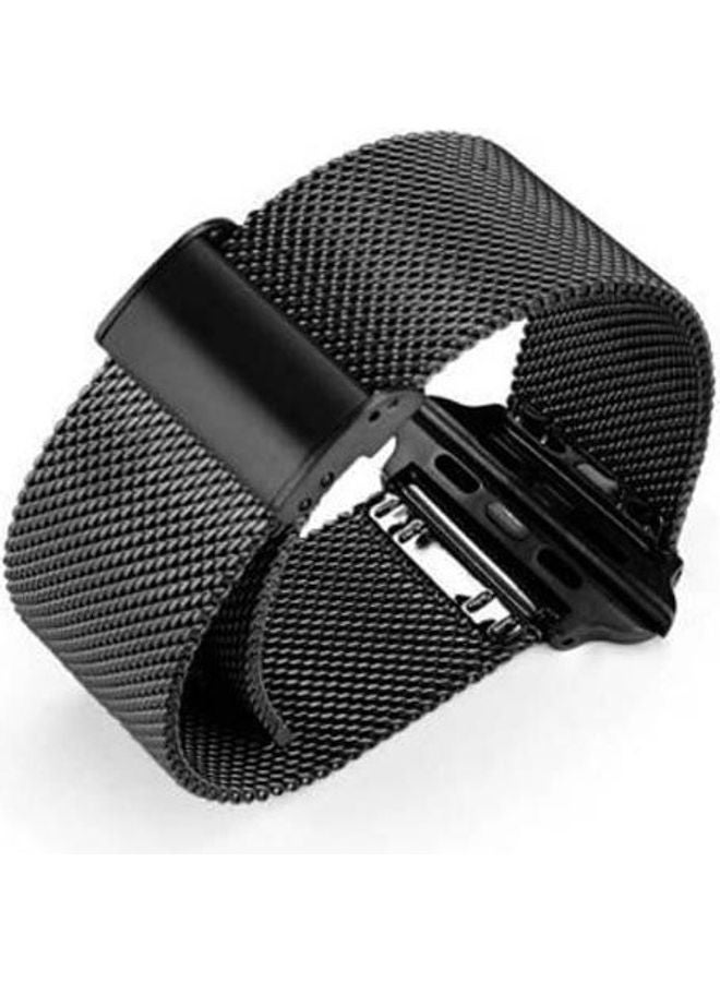 Generic - For Apple Watch Series 7 Stainless Steel Strap With A Quick Release Buckle Black - Image 1