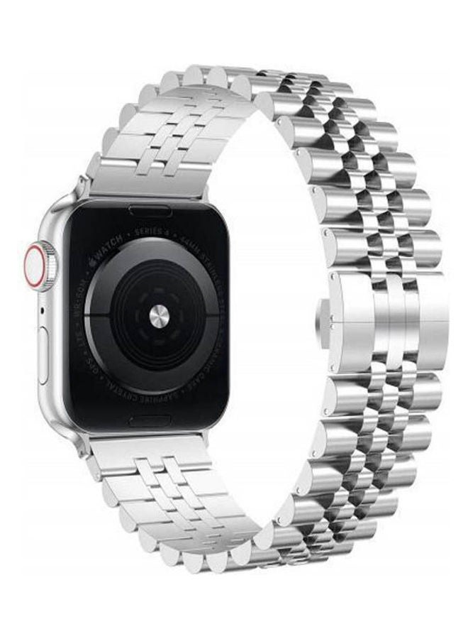 Generic - Stainless Steel Strap For Apple Watch 45mm Series 7 Metal Band Silver - Image 1