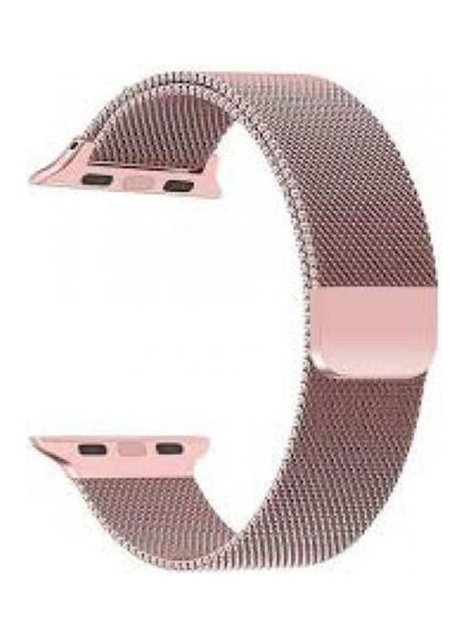 Generic - Stainless Steel Watch Band For Apple Watch Series 4 5  42mm 44mm Pink - Image 1
