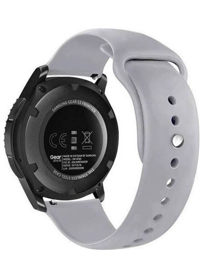 Replacement Silicone Sport Strap 22Mm For Samsung Galaxy Watch 46Mm Gray - Image 2