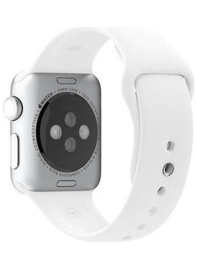 Replacement Silicone Sport Strap For Apple Watch Series 4 5  42Mm 44Mm White - Image 2