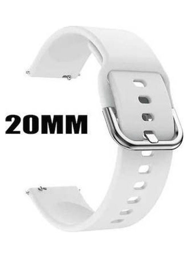 Replacement Silicone Sport Strap 20Mm For Honor Magic Watch 2 42Mm White - Image 1