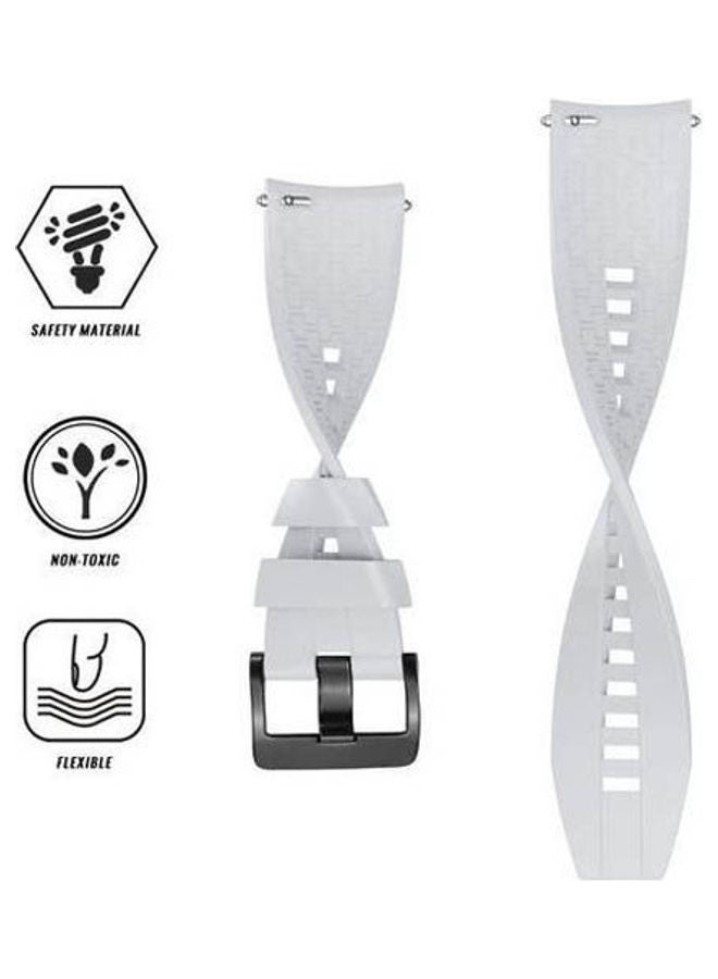 Replacement Silicone Strap 20Mm For Samsung Active 2 44 White - Image 2