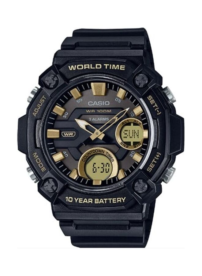 CASIO - Men's Digital Analog Black Dial Resin Band Watch AEQ-120W-9AVDF - Image 1