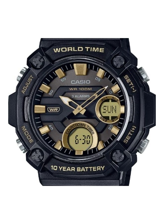 CASIO - Men's Digital Analog Black Dial Resin Band Watch AEQ-120W-9AVDF - Image 1