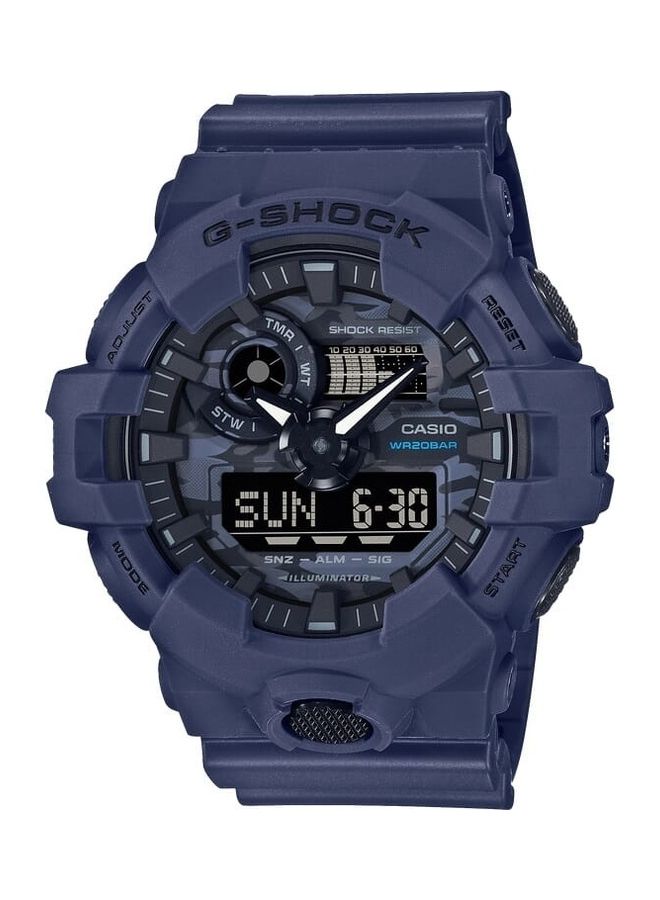 G-SHOCK Men's G-shock Digital Analog Camouflage Blue Dial Resin Band Watch GA-700CA-2ADR  - Image 1