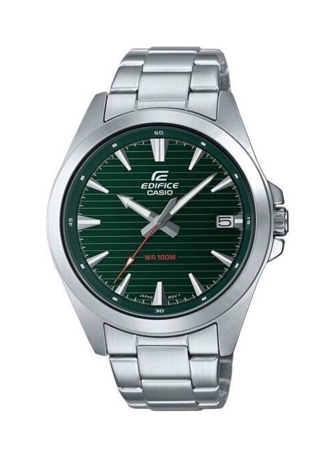 CASIO Boys' Men Watch Edifice Analog Green Dial Stainless Steel Band EFV-140D-3AVUDF - Image 1
