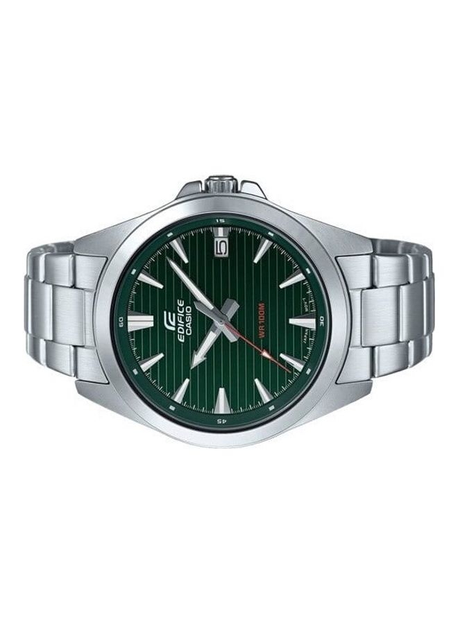 CASIO Boys' Men Watch Edifice Analog Green Dial Stainless Steel Band EFV-140D-3AVUDF - Image 2
