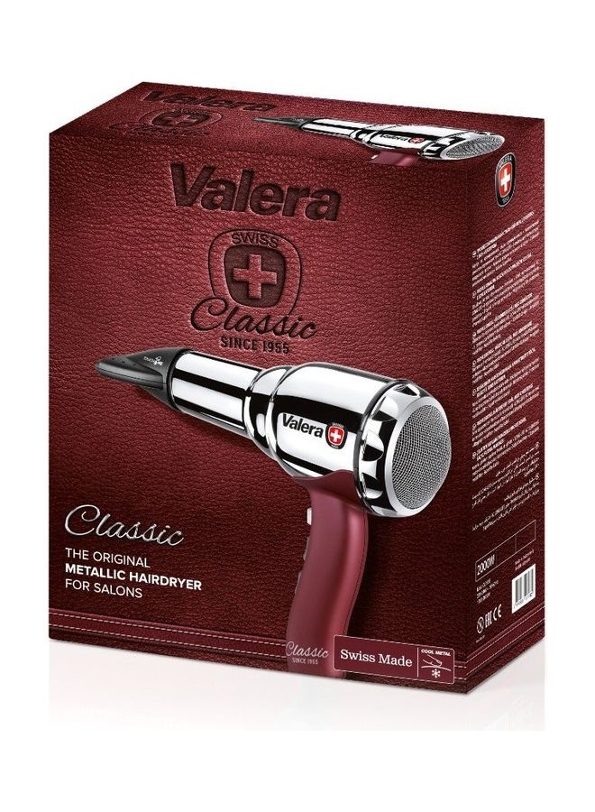 Valera Classic Metallic Hair Dryer Silver/Red - Image 2