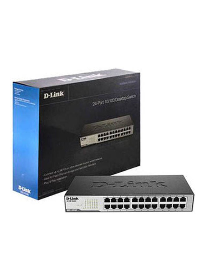 D-Link DES-1024D 24‑Port Fast Ethernet Unmanaged Desktop Switch Black - Image 1