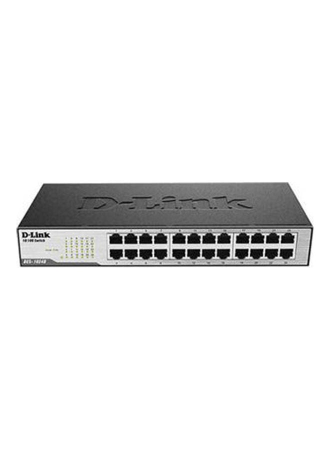 D-Link DES-1024D 24‑Port Fast Ethernet Unmanaged Desktop Switch Black - Image 2