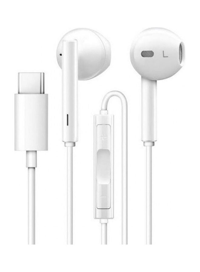HUAWEI - Type C Wired In Ear Headphones With Mic White - Image 1