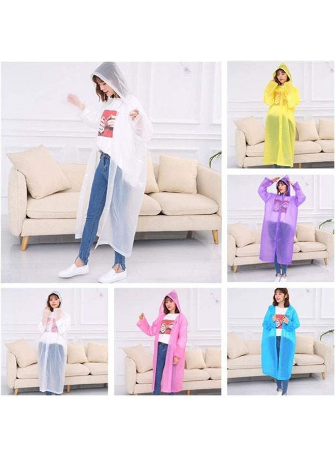 Convenient Fashion Eva Women Man Raincoat Thickened Waterproof Poncho Jacket Adult Clear Transparent Camping Hooded Rainwear Suit - Image 2