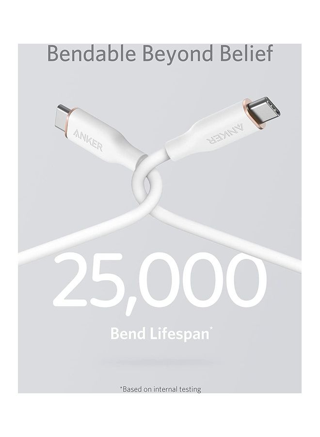 Anker USB-C to USB-C Cable, 643 Cable 100W 6ft, USB 2.0 Type C Charging Cable Fast Charge for MacBook Pro/Air (M1/M2), iPad Pro/Air/Mini, Galaxy S25/S24/S23/S22, Pixel 8/7/6, Switch, and More (Cloud White) White  - Image 4