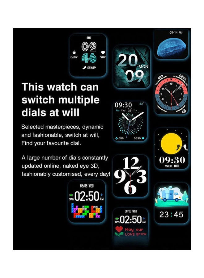 Smart Watch 1.75 Inch Full Curved Touch Screen Black - Image 3