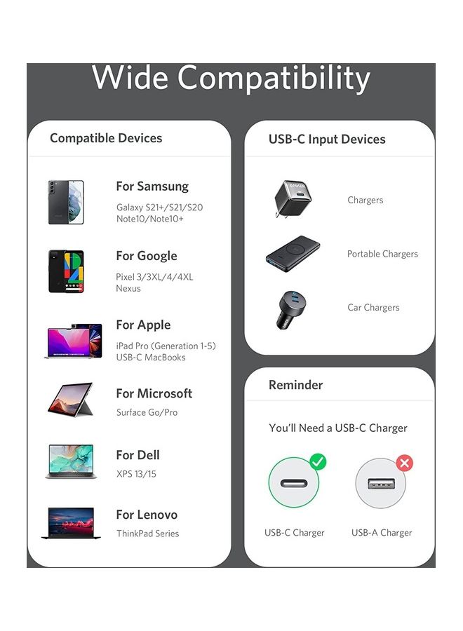 Anker USB-C to USB-C Cable, 643 Cable 100W 182.8 cm, USB 2.0 Type C Charging Cable Fast Charge for MacBook Pro/Air (M1/M2), iPad Pro/Air/Mini, Galaxy S25/S24/S23/S22, Pixel 8/7/6, Switch, and More (Midnight Black) Black  - Image 4
