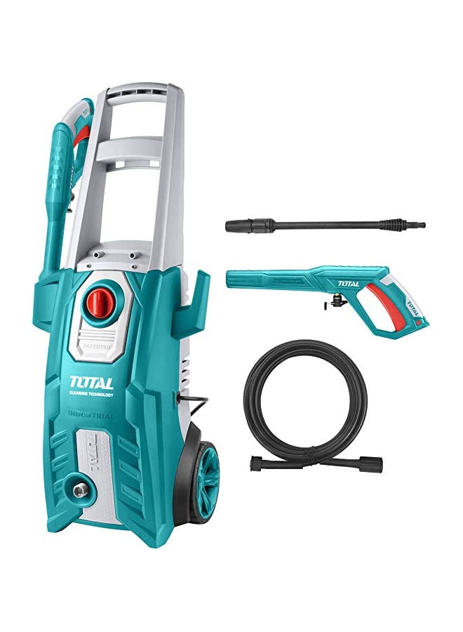 TOTAL High Pressure Machine  150 Bar + Pistol Soap Tank And Hose Multicolour 