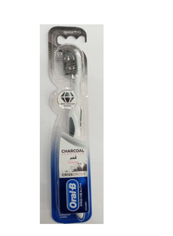 Oral-B - Charcoal Soft Whitening Therapy Toothbrush. Black - Image 1