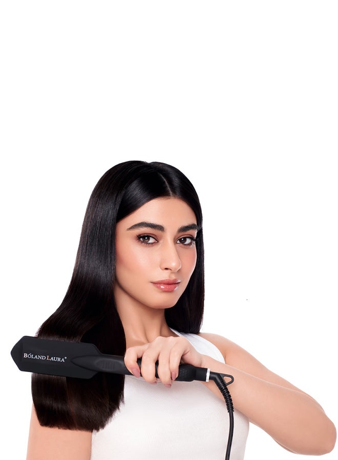BOLAND LAURA Ceramic iron for professional hair straightening from Poland Laura Black  - Image 5