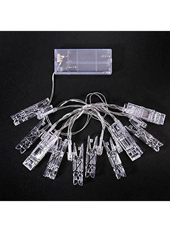 Generic 10 Led Photo Clips String Lights Clear  - Image 2