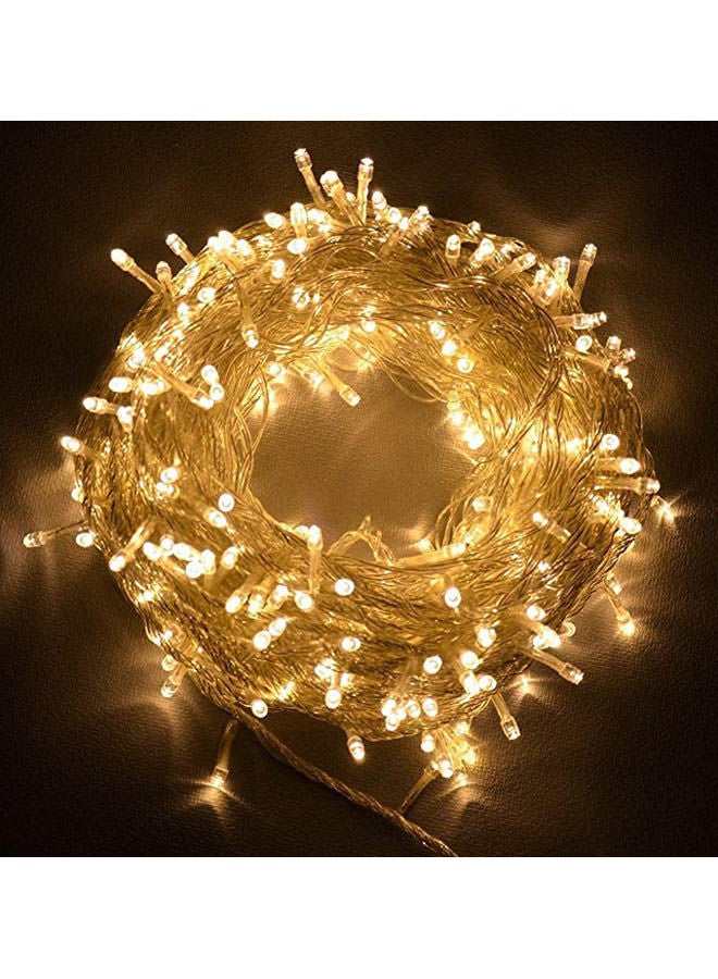 Generic LED String Lights with 100 LEDs Bulbs Decorative Lights Icicle Wall Lights for Bedroom Patio Parties Gold 10meter 