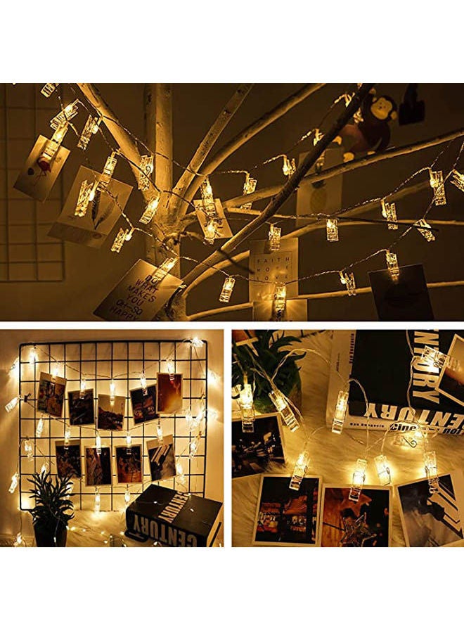 ماركة غير محددة - LED صور ربط كليب سلسلة أضواء USB بالطاقة أضواء الجنية داخلي لتعليق بطاقات الصور الديكور المثالي لمساكن الزفاف غرفة نوم دافئة - Image 1