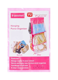 Plastic Bag Organizer  6 Pockets Pink 86 x 33cm - v1647170844/N52888841A_2