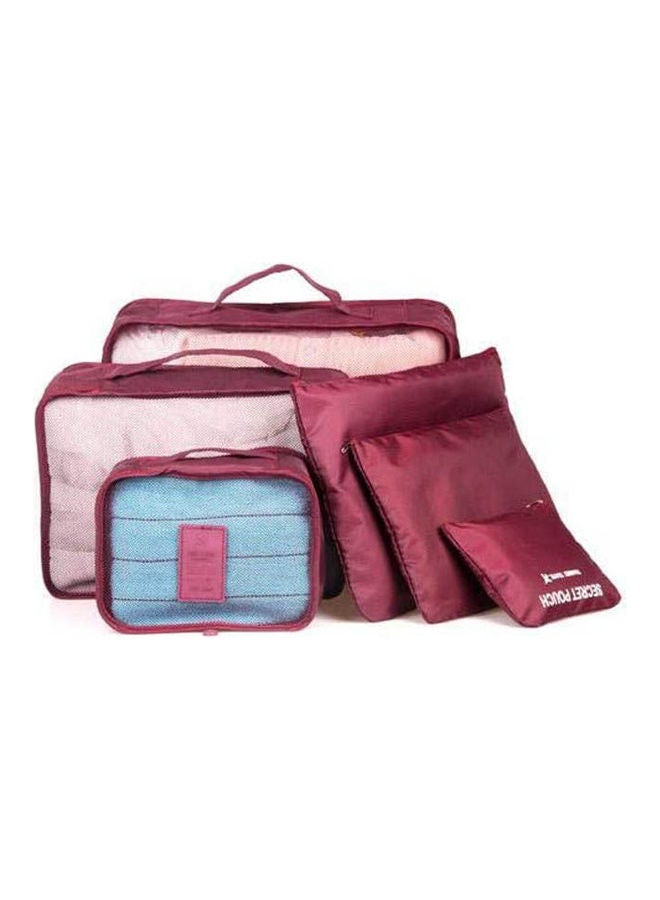 6 Pcs Travel Storage Bag Set For Clothes Tidy Organizer Pouch Multicolour