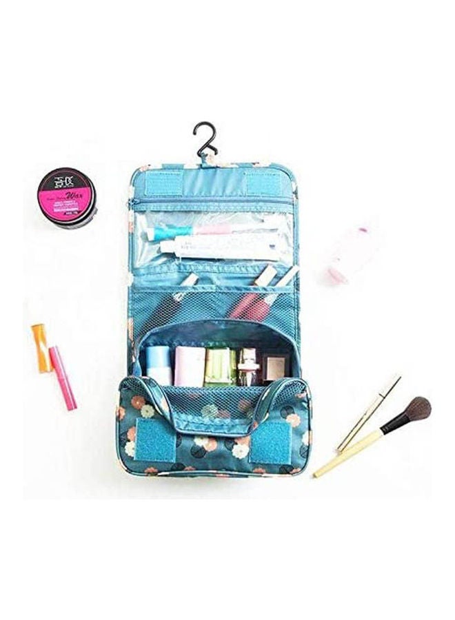 Generic Portable Waterproof Cosmetic Makeup Toiletry Travel Hanging Organizer Storage Bag Pouch Blue - Image 2