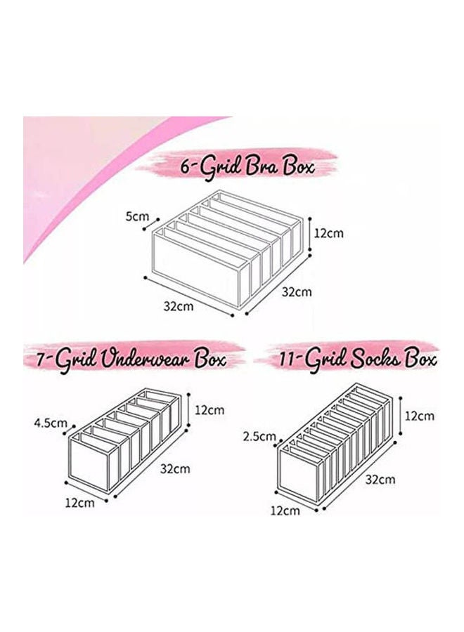 3 Piece Underwear Organizer Imported Grey 12x5cm - Image 2