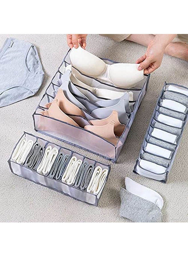 3 Piece Underwear Organizer Imported Grey 12x5cm - Image 1