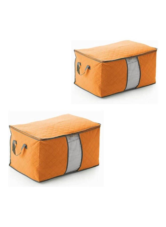 2 Piece Cabotini Clothes Blanket Storage Bag Orange  - Image 1