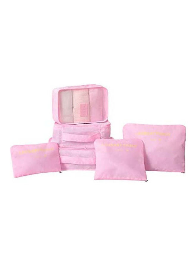 Travel Storage Bags Set 6 Pcs Clothes Tidy Packing Cubes Luggage Organizer Pouch Multicolor