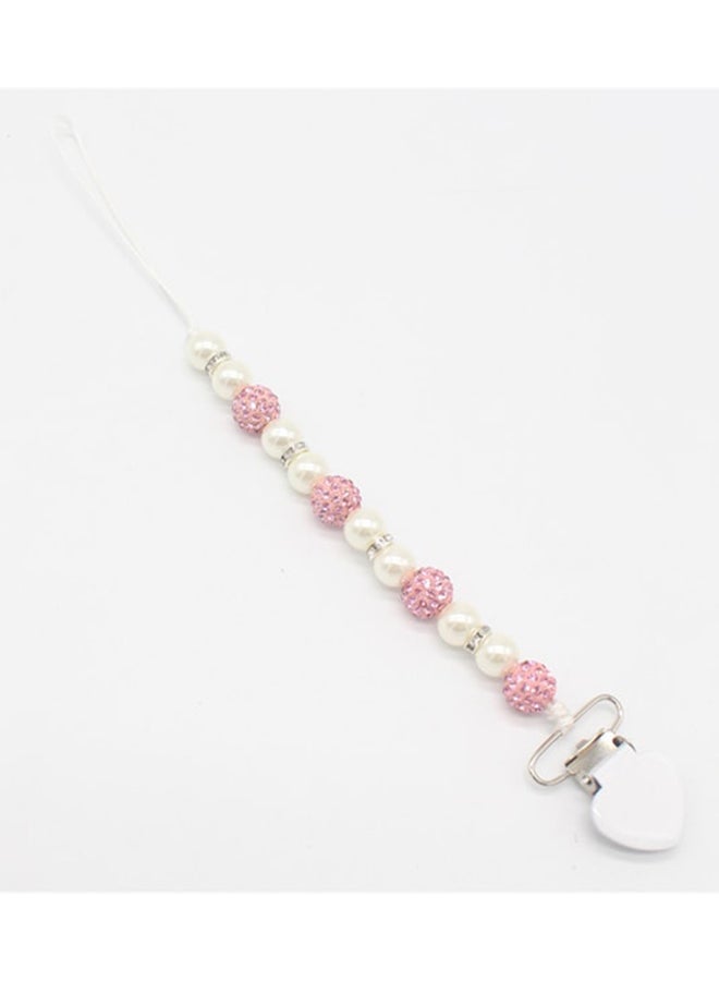 1-Piece Set Infant Nipple Holder Crystal Beads Baby Pacifier Clips Chain - Image 5