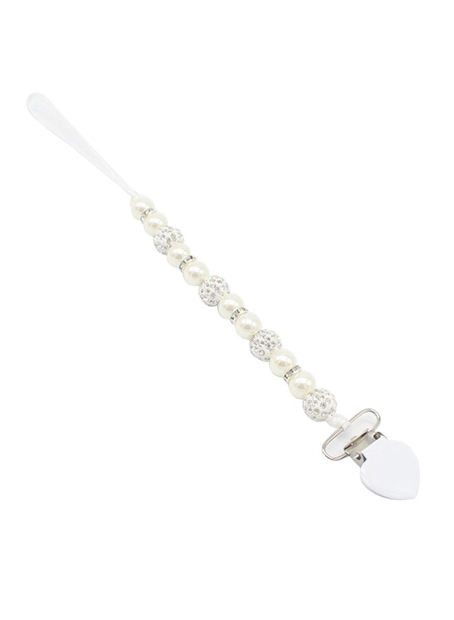 1-Piece Set Infant Nipple Holder Crystal Beads Baby Pacifier Clips Chain - Image 1
