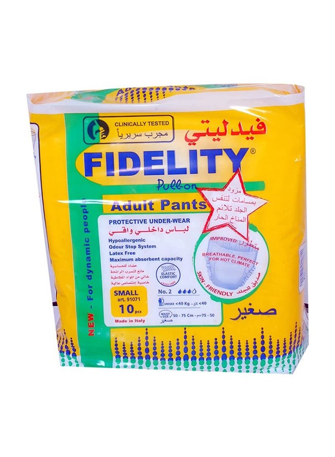 فيديليتي مجموعة من 10 سراويل للكبار، مقاس صغير - Image 1