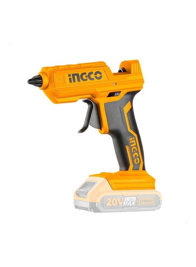 INGCO - Ingco Cggli2001 Lithium-Ion Glue Gun - 20 Volt Yellow - Image 1