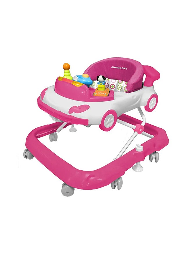 Mamalove - Baby Foldable Car Shaped Walker With Height Adjustment And Comfortabe Back Support - Image 1