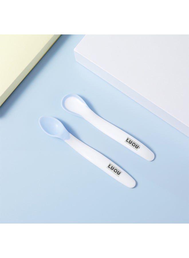 LuQu - 2-Pack Heat Discoloration Feeding Spoon Set With Special Arch Bridge For Baby - Image 1